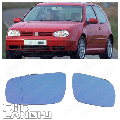 Para VW Golf 4 MK4 Bora 1998 1999 2000 2001 2002 2003 2004 2005 2006 cristal de espejo azul con estilo para coche calefactable izquierda y derecha