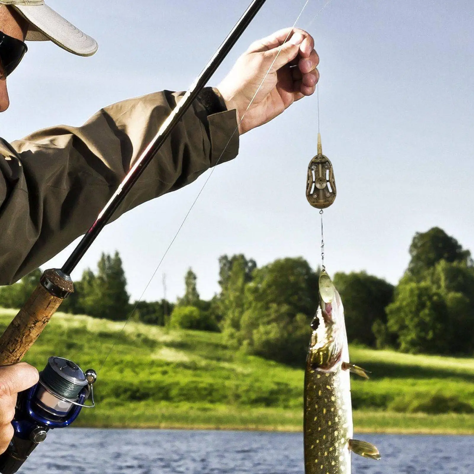 Carp Fishing Method Feeders Method Feeder Carp Rigs Set Rust-Proof Quick Release Tackle Kit Equipment Fish Tackle For River
