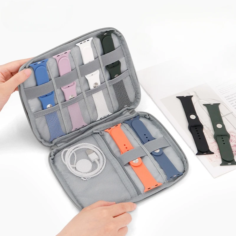 Digital Storage Bag USB Data Cable Organizer Portable Multifunction Watch Band Organizer Storage Boxes Travel Strap Case Bag