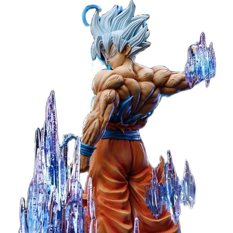 

41Cm Resin Dragon Ball Anime Periphery Figure Ultra Instinct Son Goku Limited Edition Luminous statue Ornaments Model Toys gift