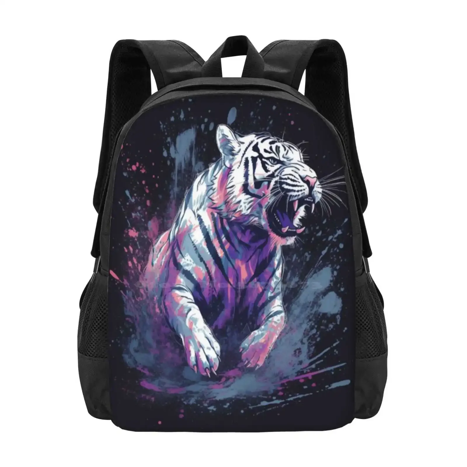 

Pure White Tiger Hot Sale Schoolbag Backpack Fashion Bags Letsgetinspired Real White Tiger Snow Tiger Albino Tiger White