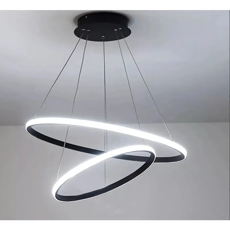 

Restaurant Lighting Internet Celebrity Circle Restaurant Chandelier Minimalist Creative Lamp Ceiling Light Led Lamp