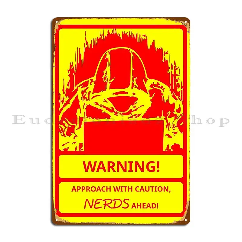 Approach With Caution Nerds Ahead Metal Sign Bar Garage Decoration Garage Iron Plaques Tin Sign Poster