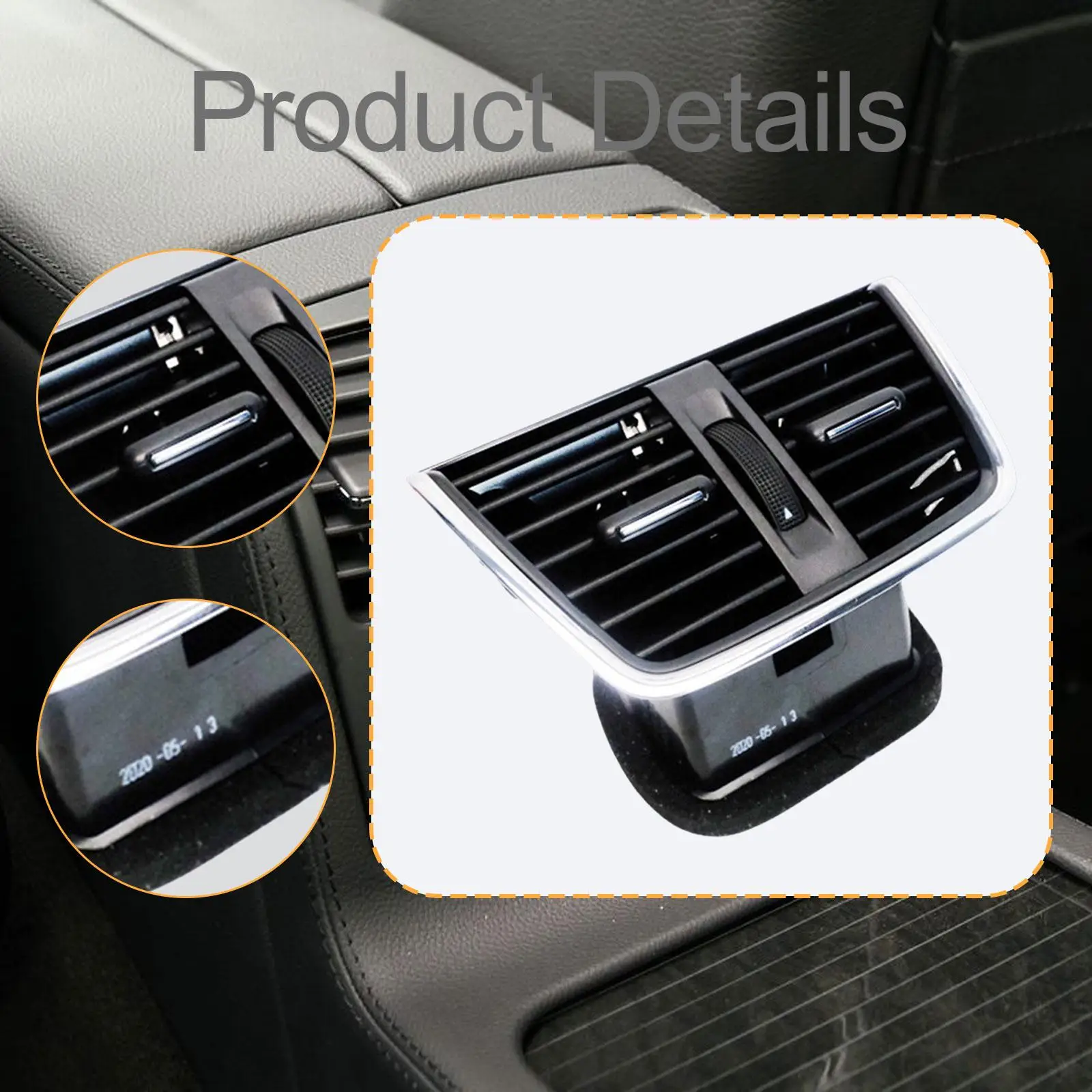 

Rear AC Outlet Vent Durable PP Air Grille for Skoda Octavia 3 MK3 A7 Replacement Part 5E0819203 Interior Upgrade