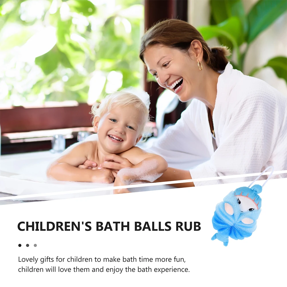 

2pcs Bath Ball Sponge Shower Loofah Body Exfoliating Cartoon Dinosaur Mermaid Soft Material Rich Foaming Clean Supplies