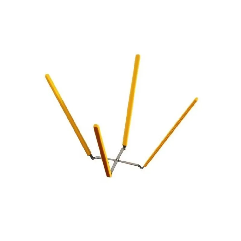 Stainless Steel Chiffon Cake Cooling Rack Silicone Protection 4 Prong Design Inverted Drying Stand Stable Easy To Clean