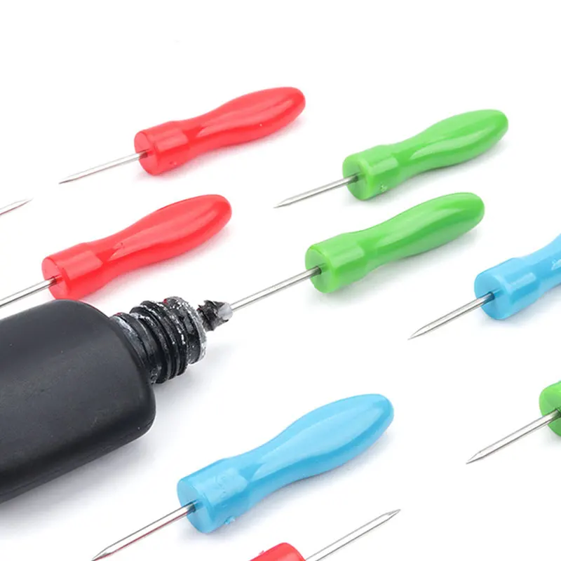 6 Pcs Eyelash Glue Bottle Blocking Needle Lash Extension Glue Mouth Head Special Plug Prevent Clogging Makeup Tool Accessories