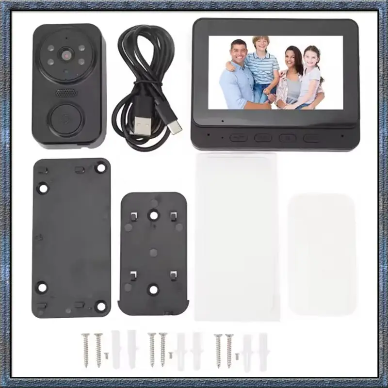 aout-interphone-visuel-sans-fil-sonnette-visuelle-vision-nocturne-infrarouge