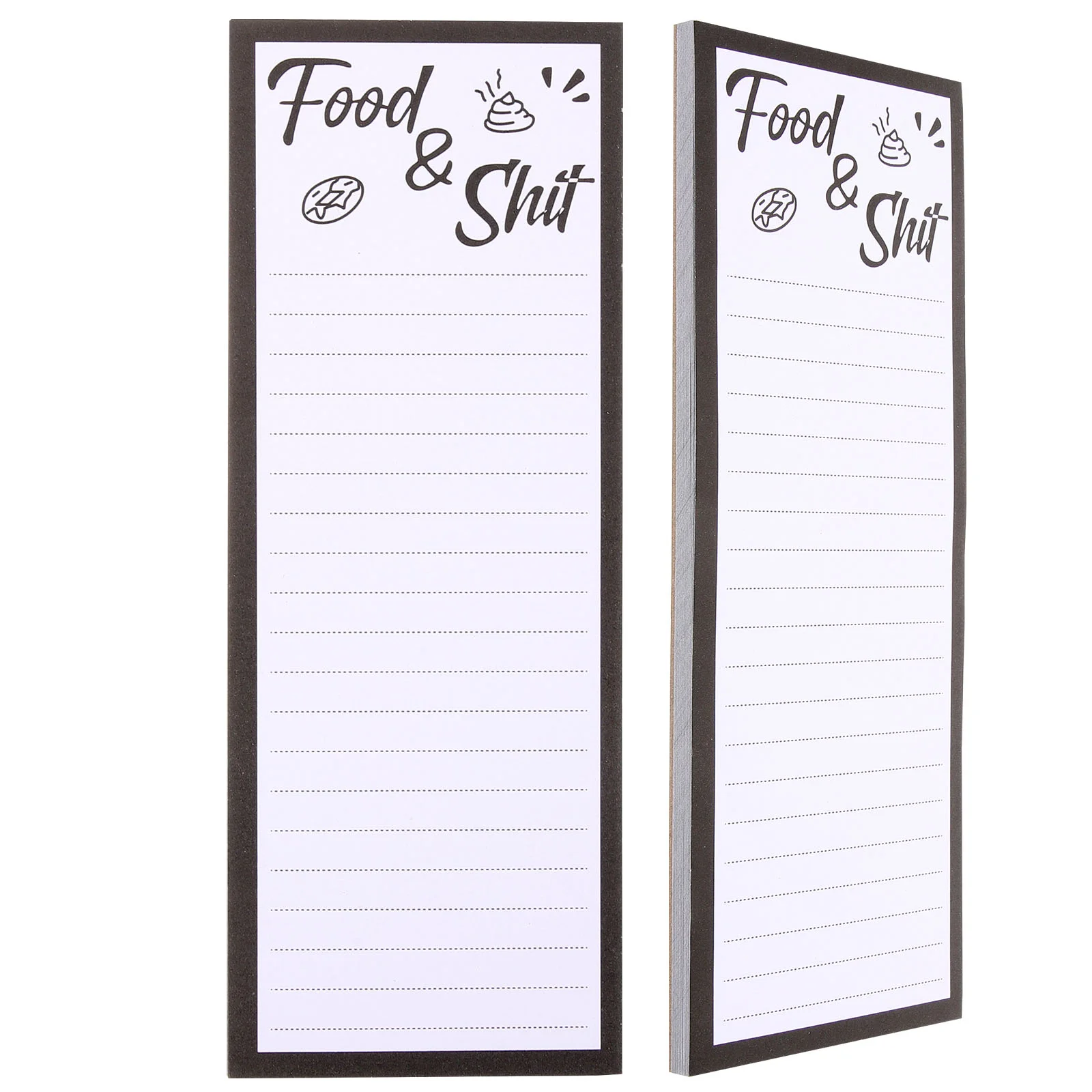 2 Pcs Magnets Shopping List Pad for Fridge Magnetic Notepad Pads Refrigerator Grocery Unique