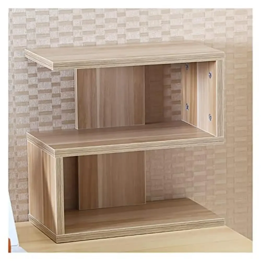 Desktop Record Storage Shelf CD Rack Office Small Bookshelf Display Decorative Study Organizer Wood Stand Magazine File Album LP