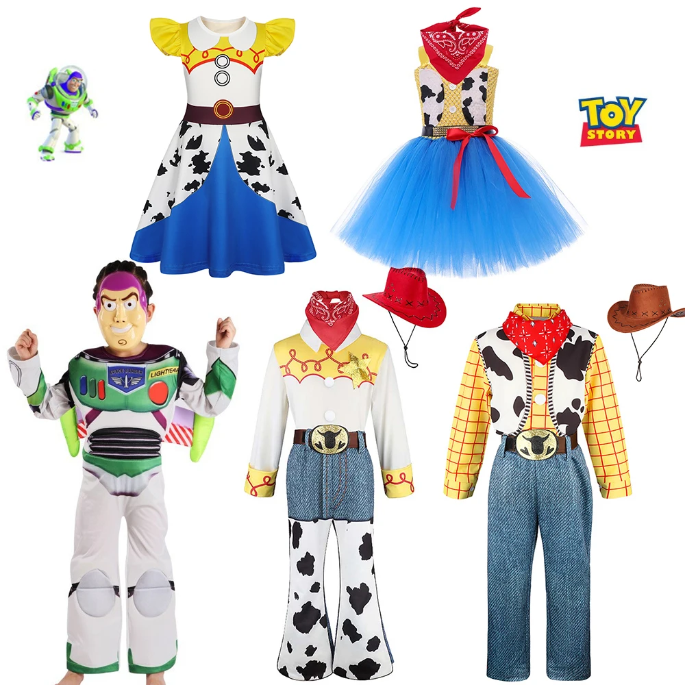 Halloween Toy Story Girls Jessie Dress Up Birthday Party Cowgirl Cowboy Western Hat Scarf Fancy Toddler Kids Masquerade Costume