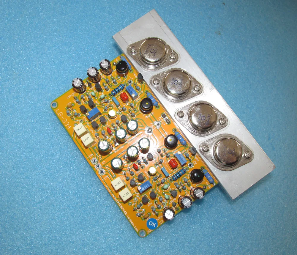 3AD55 germanium tube 20WX2 non-complementary homopolar symmetrical OCL amplifier board discrete component power amplifier