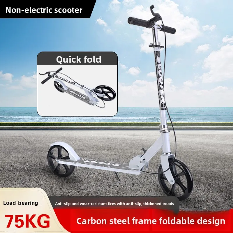 Patinete Plegable Ligero para Adultos y Adolescentes, Ideal para Desplazamientos Urbanos, Uso Diario en el Campus, Patinete con Ruedas para Trucos