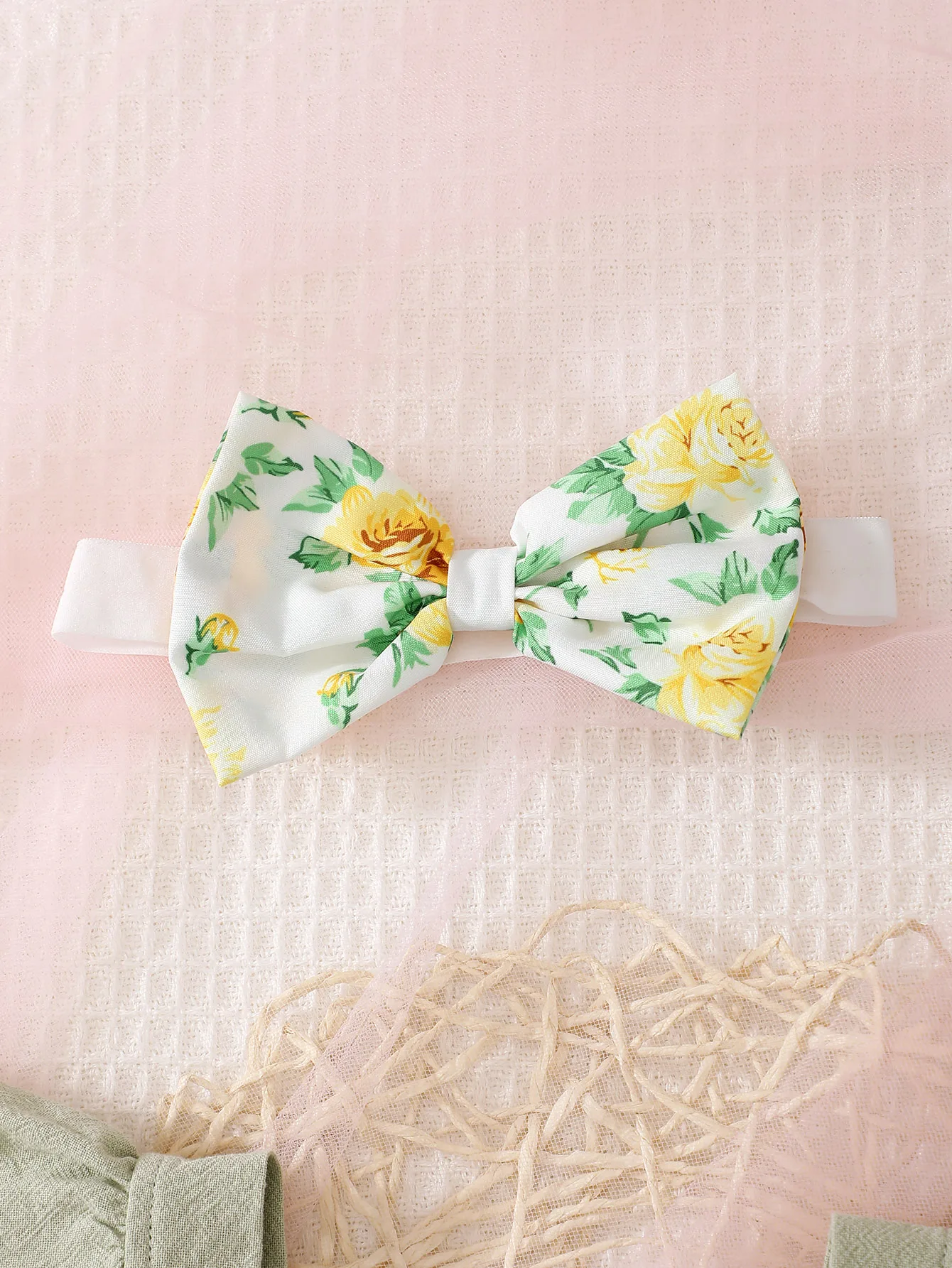 0-2 Year Old New Baby Girl Suspender Sleeveless solid Color Top Printed Bow Short Skirt Headband 3-Piece Set