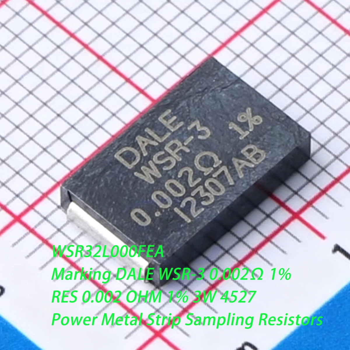 10PCS WSR32L000FEA Marking DALE WSR-3 0.002Ω 1% 0.002OHM ±1% 3W 4527 2mΩ 2mOHM NEW Original Power Metal Strip Sampling Resistors
