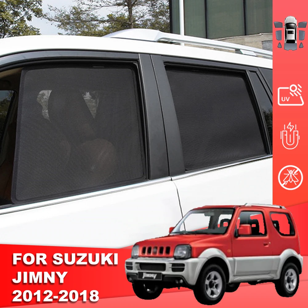 

For Suzuki Jimny Sierra MK3 1998-2018 Magnetic Car Sunshade Shield Front Windshield Curtain Rear Side Baby Window Sun Shade