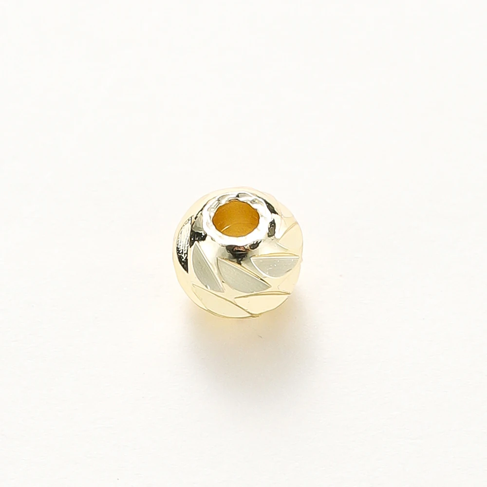 20 teile/los 18K Gold Überzogene Streifen Schnitzen Perlen Ohrring Halskette Blume Lose Spacer Perlen Für DIY Schmuck Machen Großhandel Erkenntnisse – Detail 13