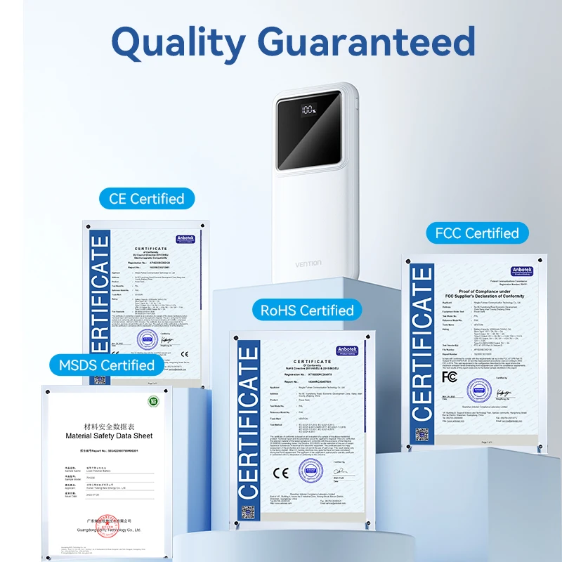 Vention 10000mAh Power Bank with 22.5W PD Fast Charging Powerbank Charger For iPhone 17 16 15 Pro Max Xiaomi Portable Battery