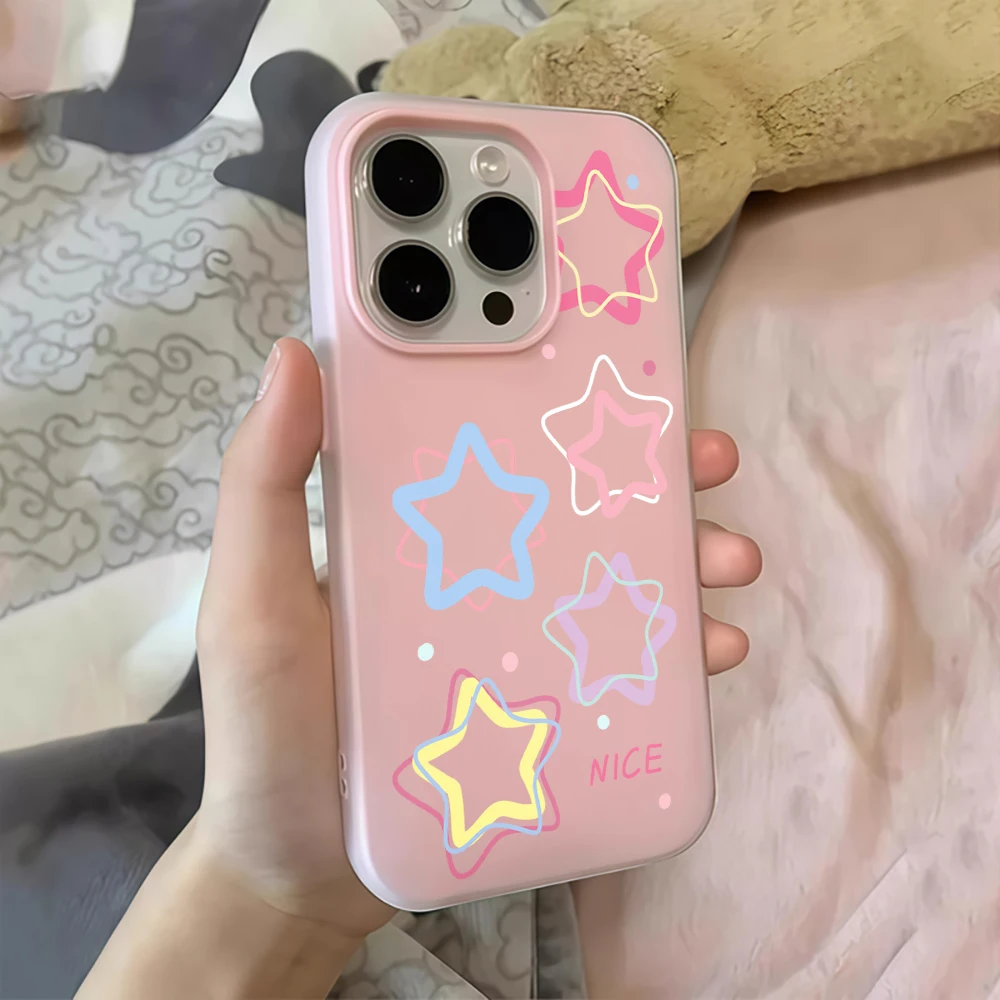 Kawaii Outlines Star Jelly Phone Case For Samsung Galaxy S26 S25 Ultra S24 S23 S22 Plus FE A55 A56 A54 A36 A34 A33 A35 5G Cover view 6