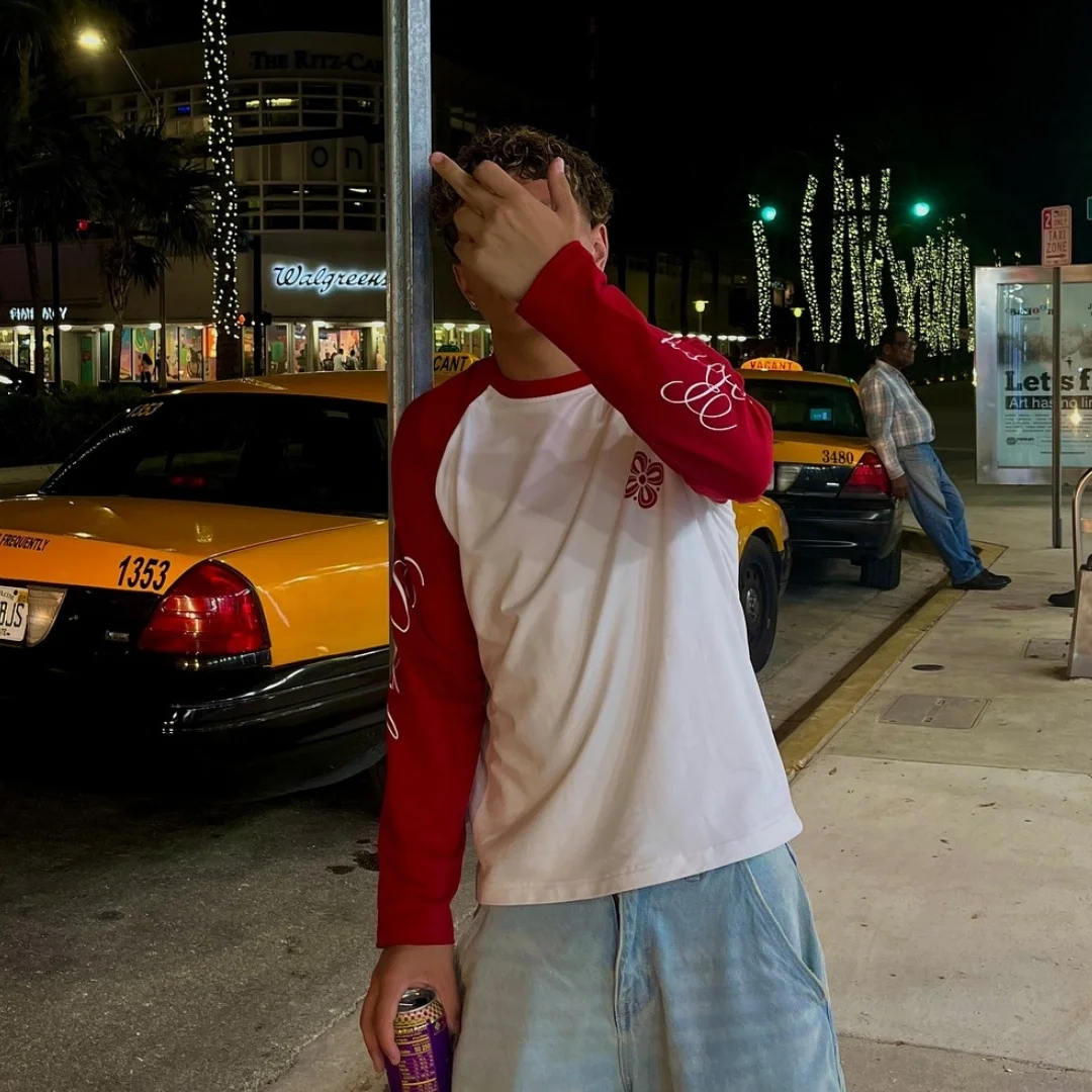 

American Street Style Autumn Winter Unisex Hip Hop Graphic Letter Print Oversized Long Sleeve Tops