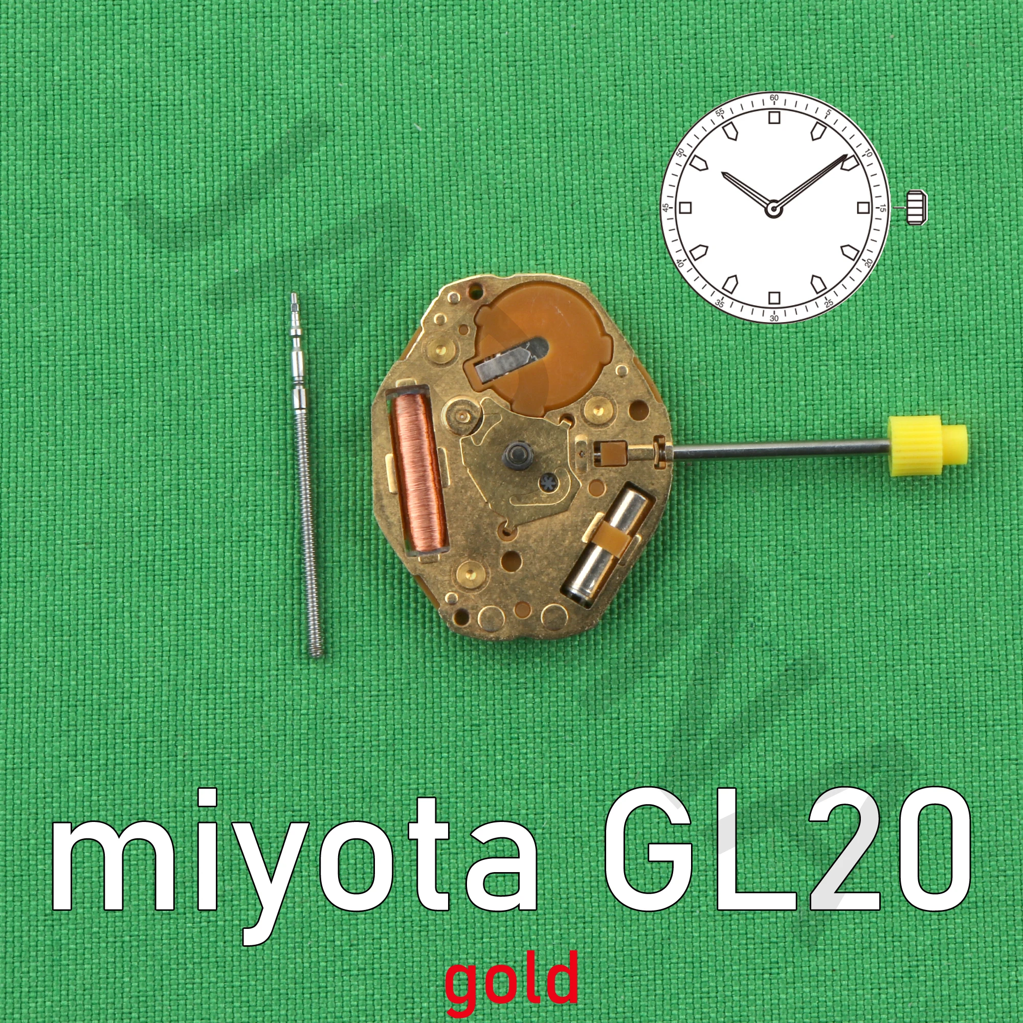 Miyota GL20 Movement Japan Miyota GL20 gold watch Movement Repair Accessories 2Hands Movement One Of Signature 2 Hand Standard