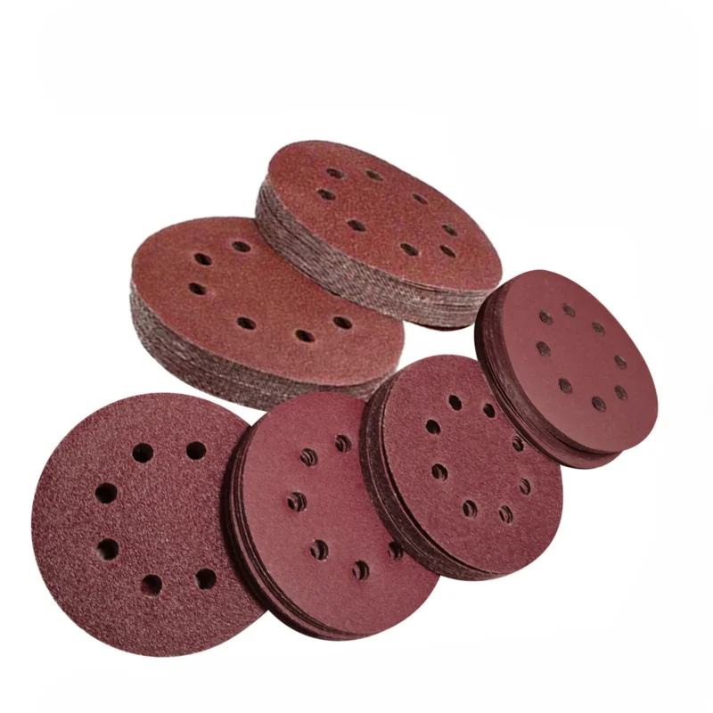 8 Hole 125mm Sandpaper Woodworking Metal Grinding Disc Abrasive Polishing Tool 40/1000/2000 Grit Sanding Discs  sand paper