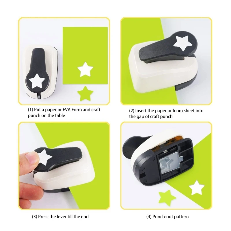 Paper Five-pointed Star Hole Puncher Paper Cutter for Wedding Invitation Card Making Scrapbooking Album DIY Craft