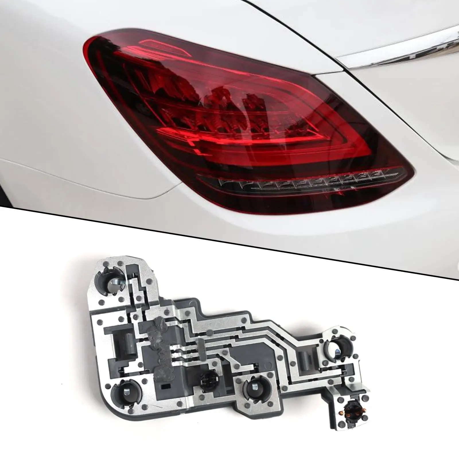 

Right Taillight Bulb Holder Replace 2048203664 Circuit Board Rear Lamp Bulb Socket for C-class Premium Car Accessories