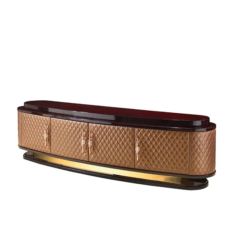 Postmodern simple light luxury TV cabinet coffee table combination Hong Kong-style high-end small apartment furniture