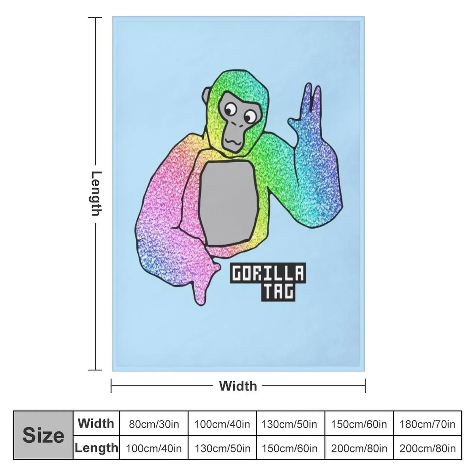 Gorilla Tag Colorfull - Gorilla Tag Merch Hoodie For Men, Women Shirt Boy Girl Young Shirt - Long Sleeve, Sweatshi Throw Blanket