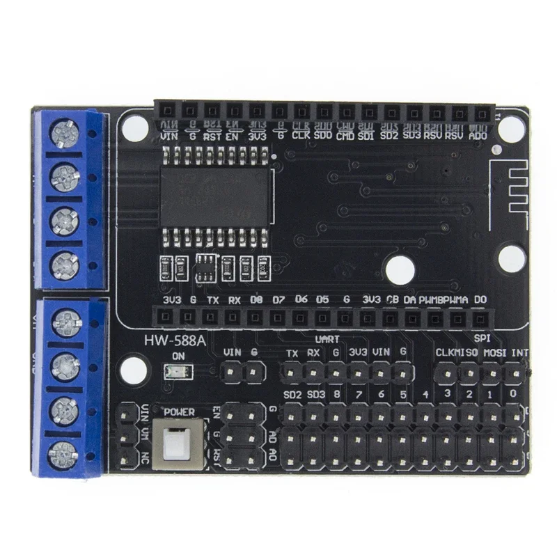 Nodemcu-motor escudo placa l293d para esp-12e, esp8266 esp 12e, brinquedo rc diy, wi-fi, controle remoto, carro inteligente