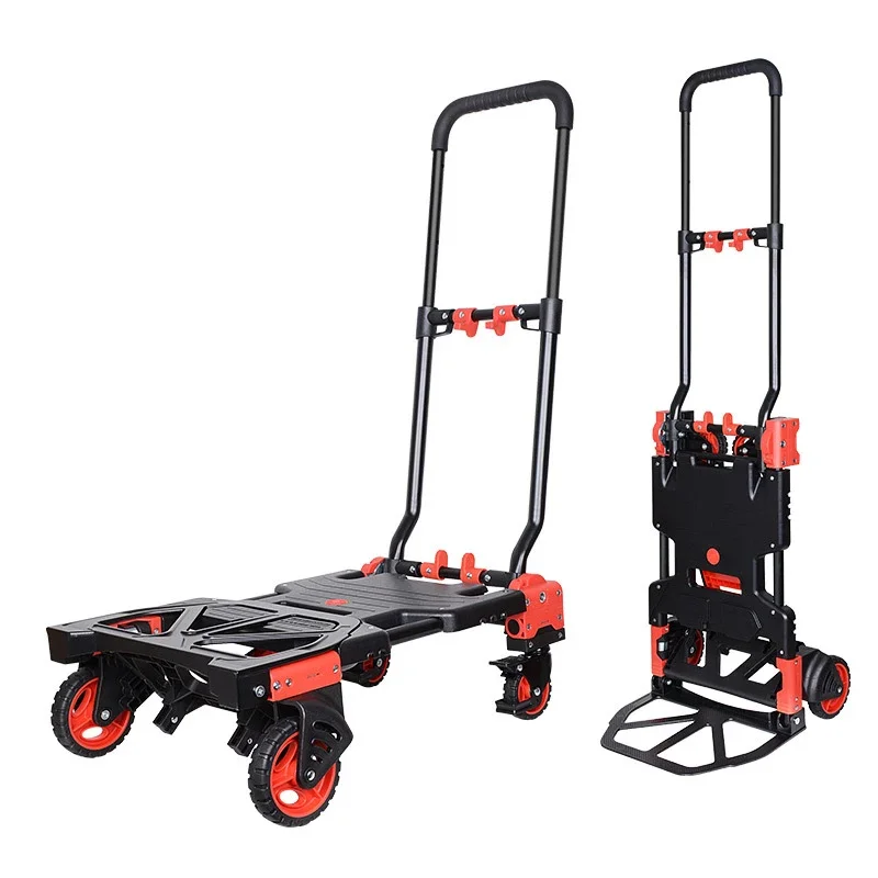 New design 150kg multi-functional two-in-one luggage truck platform trolley foldable folding trolley