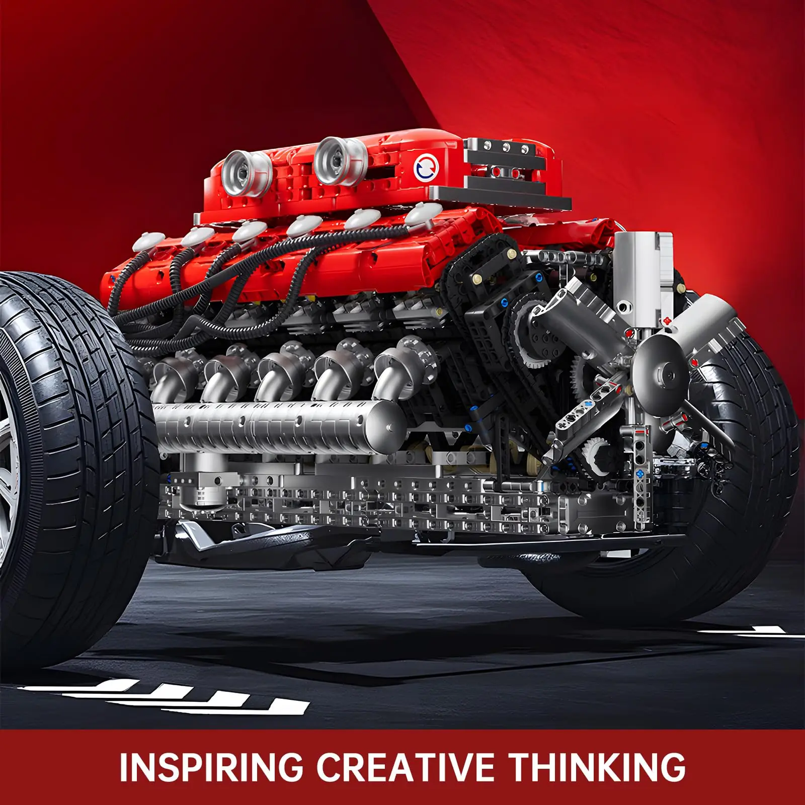 モールドキング 10169 V12エンジン 組み立てブロック 3472ピース STEM DIY エンジン組み立てキット モデル 大人向けコレクション おもちゃ 男の子 子供向けギフト