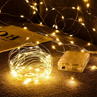 1PC 10/50/100 LED Based String Light Battery Powered Copper Wire Fairy Lights For Home Holiday Party Wedding Festival Decoration