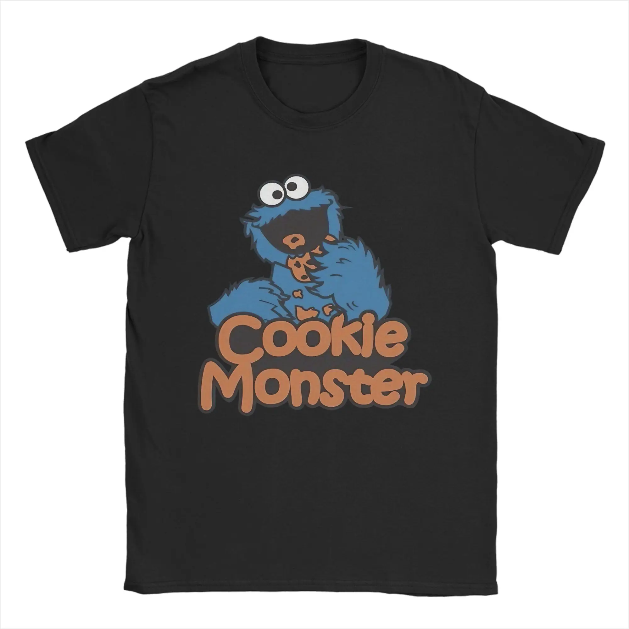 Men Women Cookie Monsters Cartoon  T Shirts Sesames Streets  Cotton Clothing Funny Short Sleeve Round Collar Tee Shirt