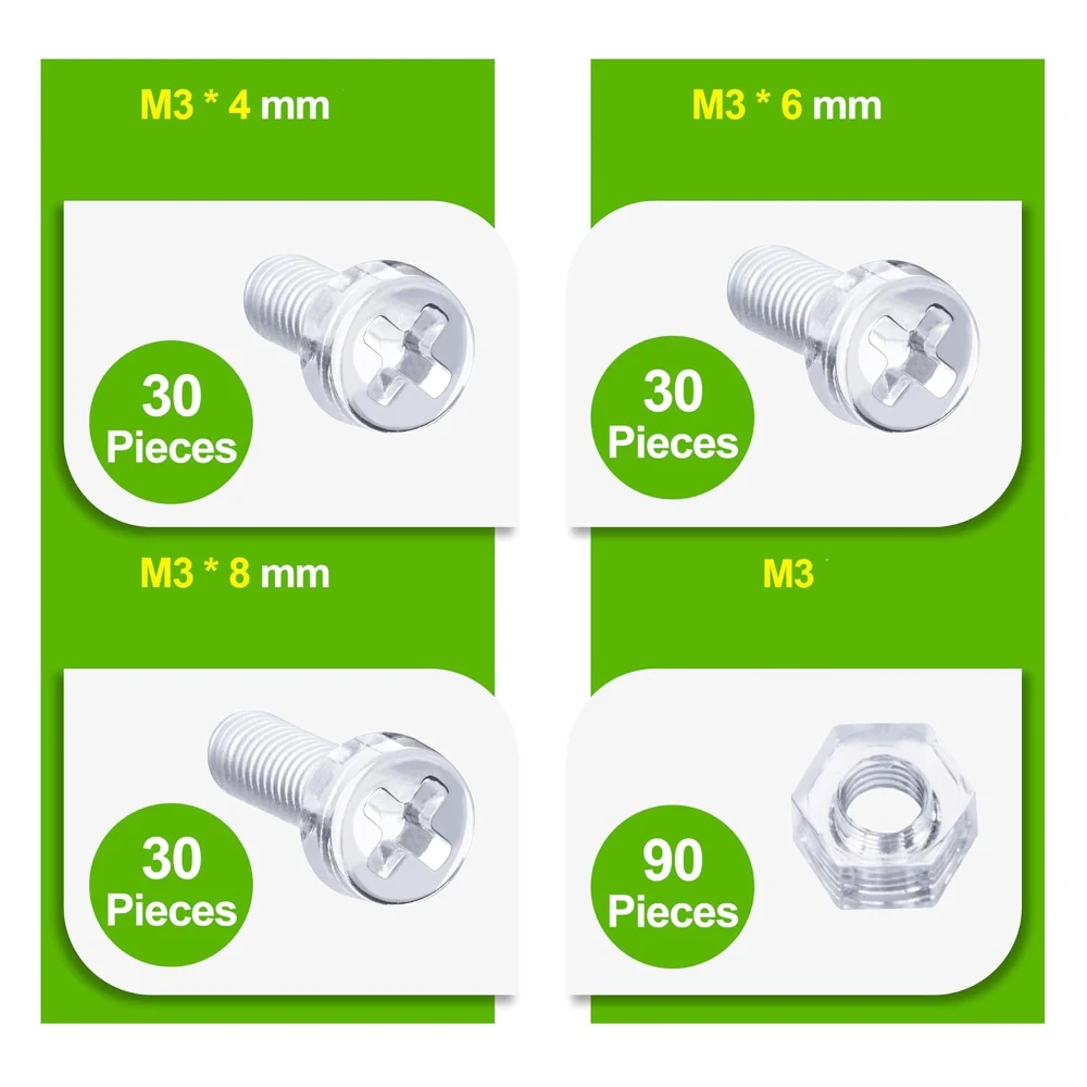 156pcs Gypsum Board Self-tapping Screws Self Drilling Drywall Plastic Anchors with Screws Nylon Expansion Anchors Nut & Bolt Set