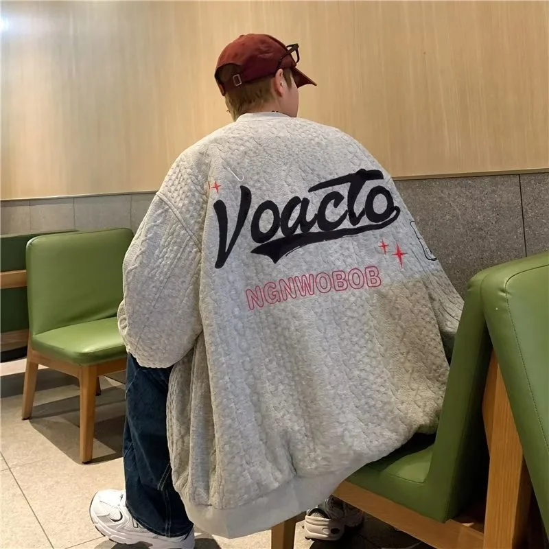 

Осень-зима, большой размер 250, бейсбольная куртка Pou Street Sle, мужское модное высококачественное твидовое пальто с вышивкой для подростков