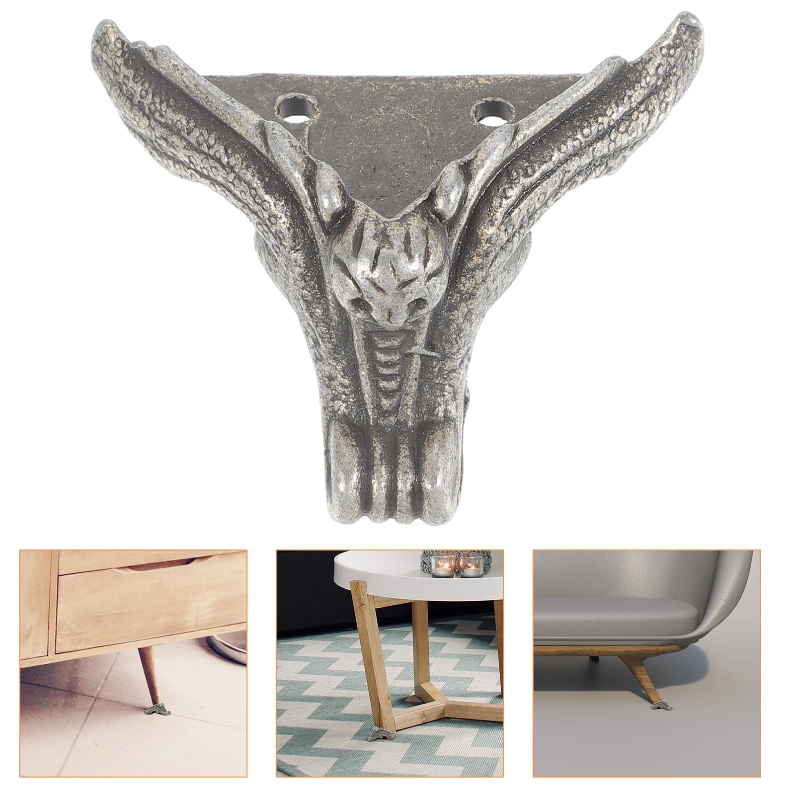 

8PCS Furniture Legs Wooden Box Feet Pads Floor Protectors Small Tiger Shape Zinc Alloy Sofas Chairs Beds Accessories Replacement