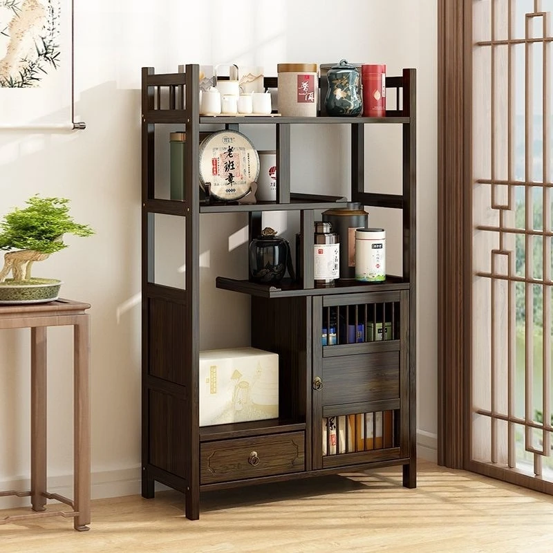 

ZYYhousehold shelf edge few small Bogu rack small square table living room sofa tea cabinet