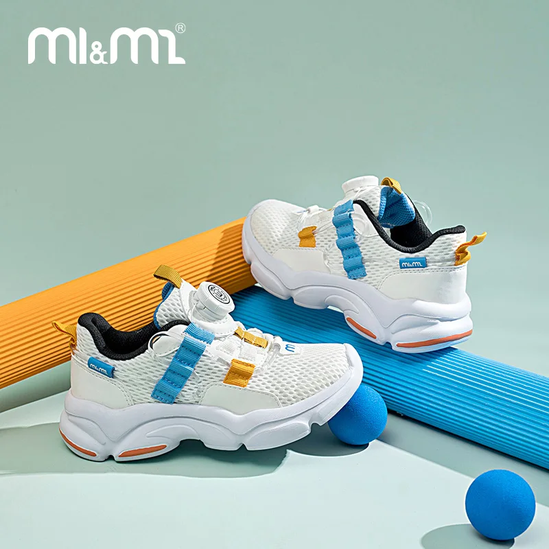 M1&M2 Summer Sport Shoes Net Breathable Mesh Sneakers Rubber Leisure Trainers Casual Kids Running Tennis Shoes  Leisure Trainers