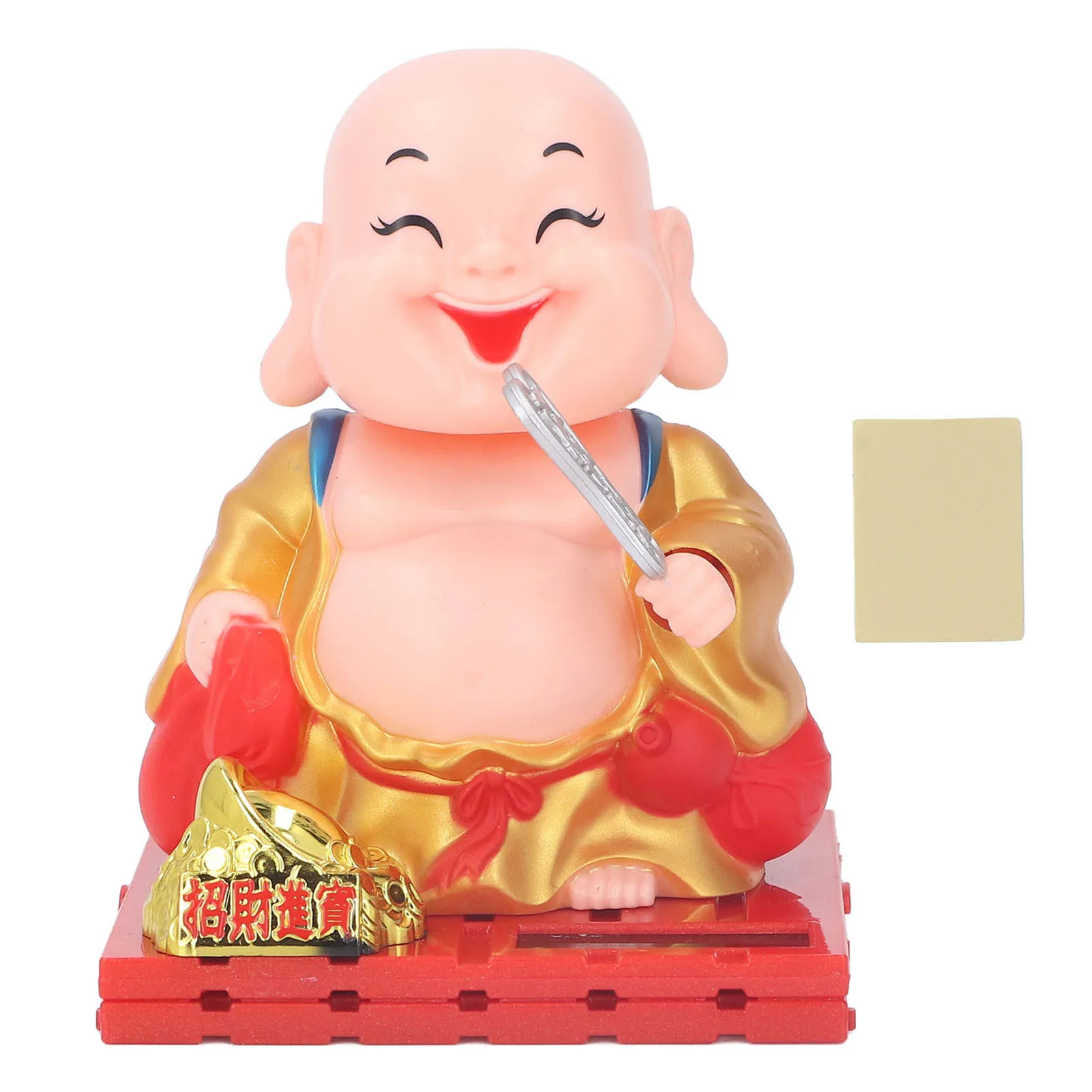 

Monk Decoration With Solar Power Auto Shaking Hand Buddha Statue Figurine For Home Car Ornaments