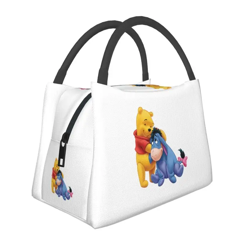 

Funny Cartoon Winnie The Pooh Insulated Lunch Bags for Women Waterproof Thermal Cooler Lunch Tote Work Picnic