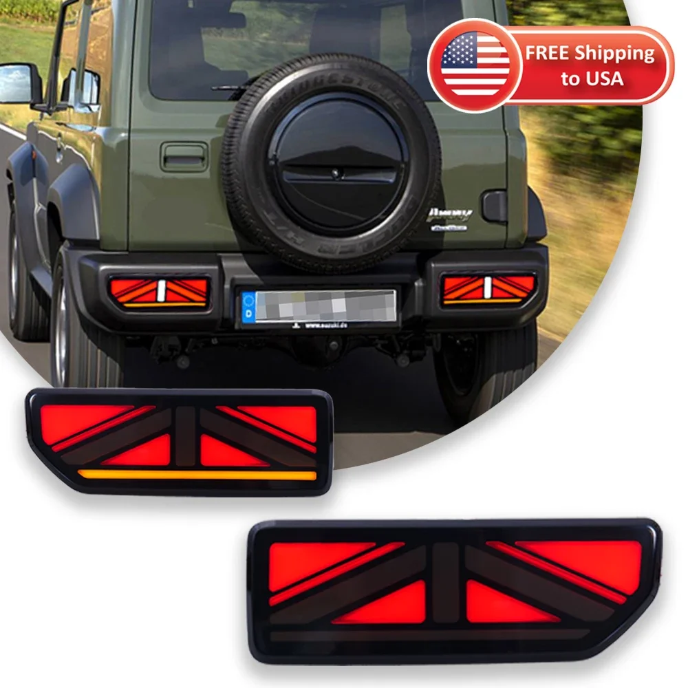 

Задние фонари для Suzuki Jimny 2019-2023, светодиодные задние фонари, дневные ходовые огни, последовательные указатели поворота, автозапчасть