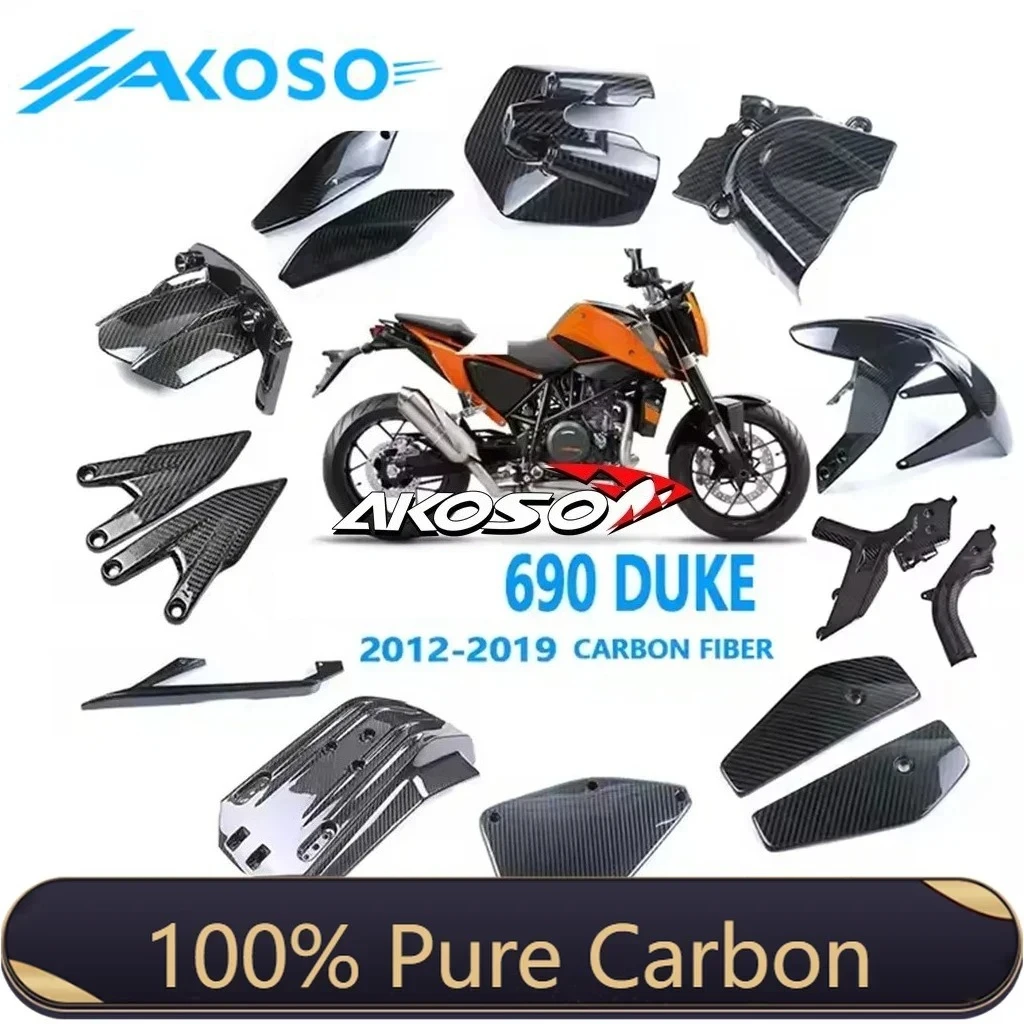 

100% 3K Dry Carbon Fiber Motorcycle Body Parts Cover Fairing kit Accessories Fairings For KTM Duke 690 2012-2019