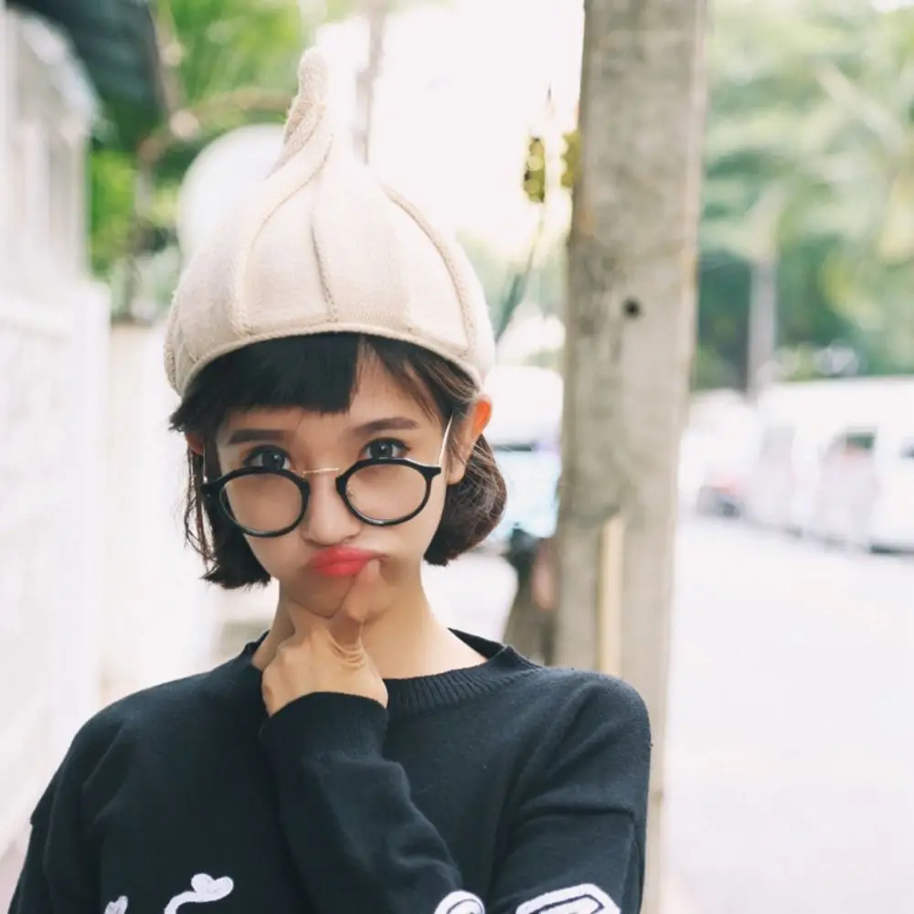 الهيب هوب نمط الملتوية زهرة المرأة متماسكة قبعة فضفاضة تناسب قبعة صغيرة عادية بلون الشارع موضة الثلوج قبعات التزلج الخريف الشتاء #4