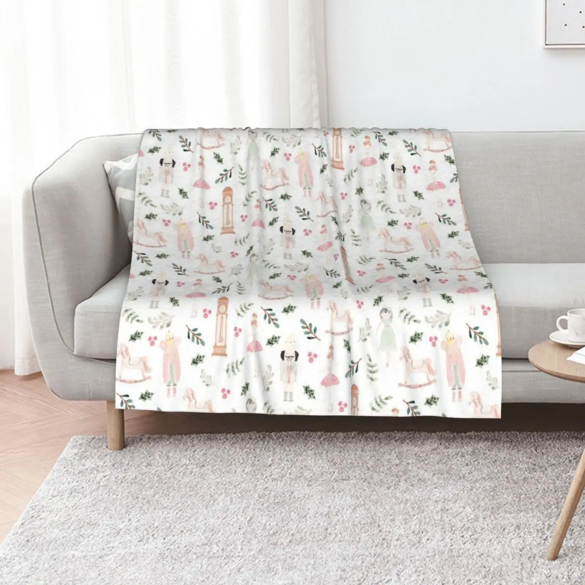 The Nutcracker watercolor Throw Blanket Luxury Thicken Softest Decorative Sofas Winter beds Multi-Purpose blankets ands Blankets
