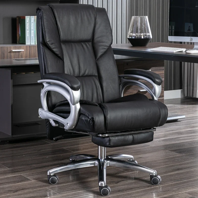 Kailian light luxury office chair comfortable sedentary ergonomic computer chair home reclining leather boss chair seat