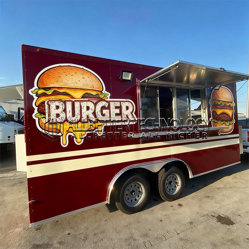 

Мобильный фудтрак Allbetter с полной кухней для быстрого питания, прицеп для кейтеринга, фургон для пиццы и бургеров, продажа в США