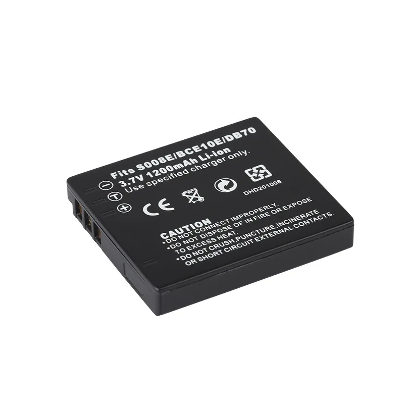 1200mAh CGA-S008 Battery Replacement for Panasonic Digital Cameras Compatible with CGA-S008E/DMW-BCE10 High Capacity Li-ion