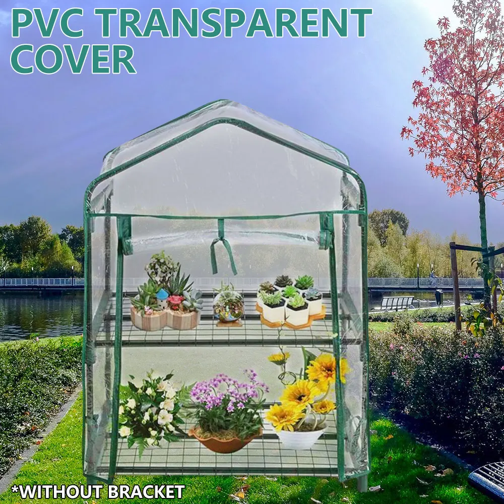 Garden Greenhouse Cover Planting Tent Transparent Weatherproof and Frostproof Plant Room Gardening Mesh Cover Without Iron Frame